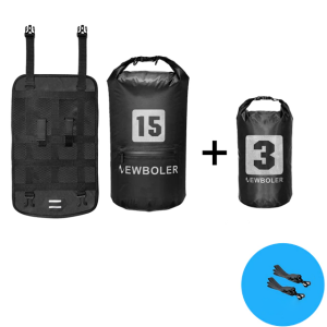 Vandtætte Cykelstyr Rørtasker - Style 2 Sort 18L