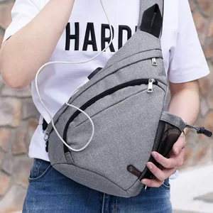 Crossbody Taske USB Opladningsrygsæk