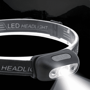 LED Genopladelig Vandtæt Pandelygte til Vandreture