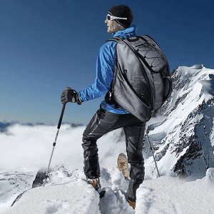 Ski Boot Bag Waterproof Backpack - Grey