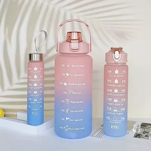 3 stk. Gradient Sports Vandflaske - Pink-Blå