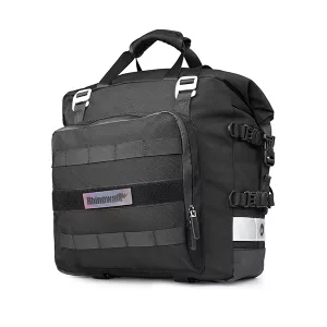 Waterproof Motorcycle Saddle Bag - Black