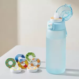 water bottle, water bottle with straw, flavored water bottle, scent water bottle